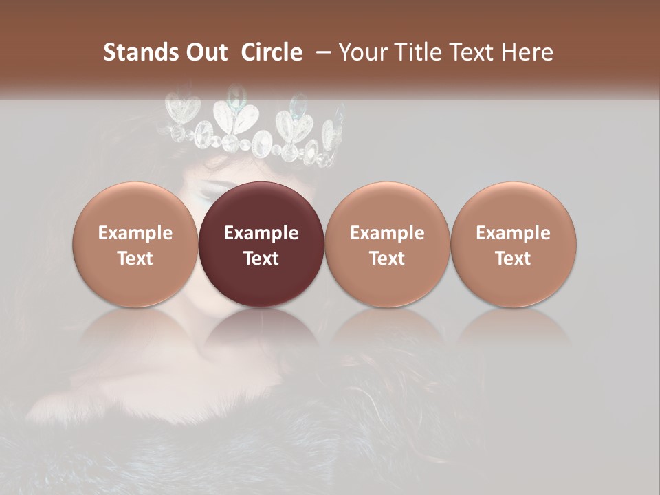 A Beautiful Woman Wearing A Tiara Powerpoint Template PowerPoint Template