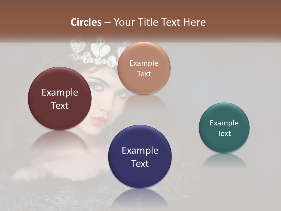 A Beautiful Woman Wearing A Tiara Powerpoint Template PowerPoint Template