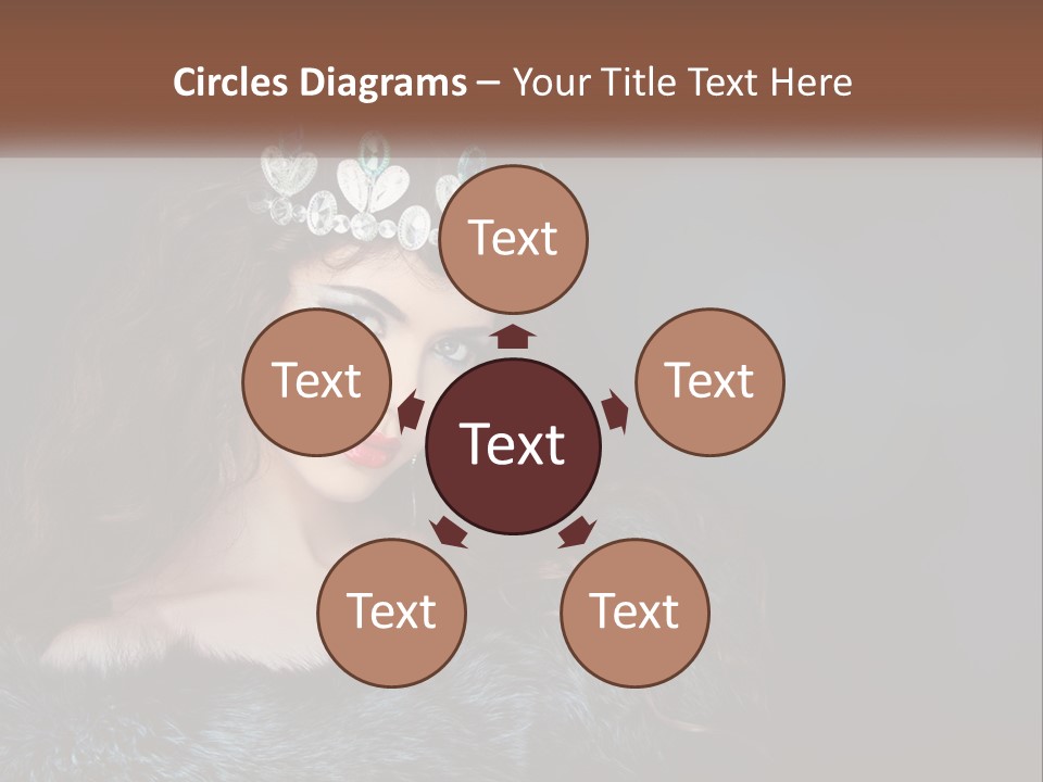 A Beautiful Woman Wearing A Tiara Powerpoint Template PowerPoint Template