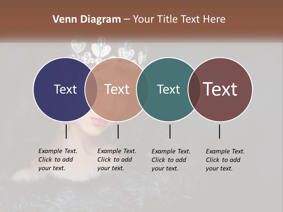 A Beautiful Woman Wearing A Tiara Powerpoint Template PowerPoint Template