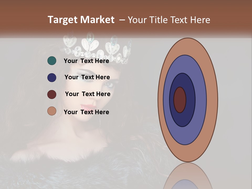 A Beautiful Woman Wearing A Tiara Powerpoint Template PowerPoint Template