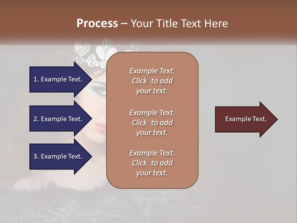 A Beautiful Woman Wearing A Tiara Powerpoint Template PowerPoint Template