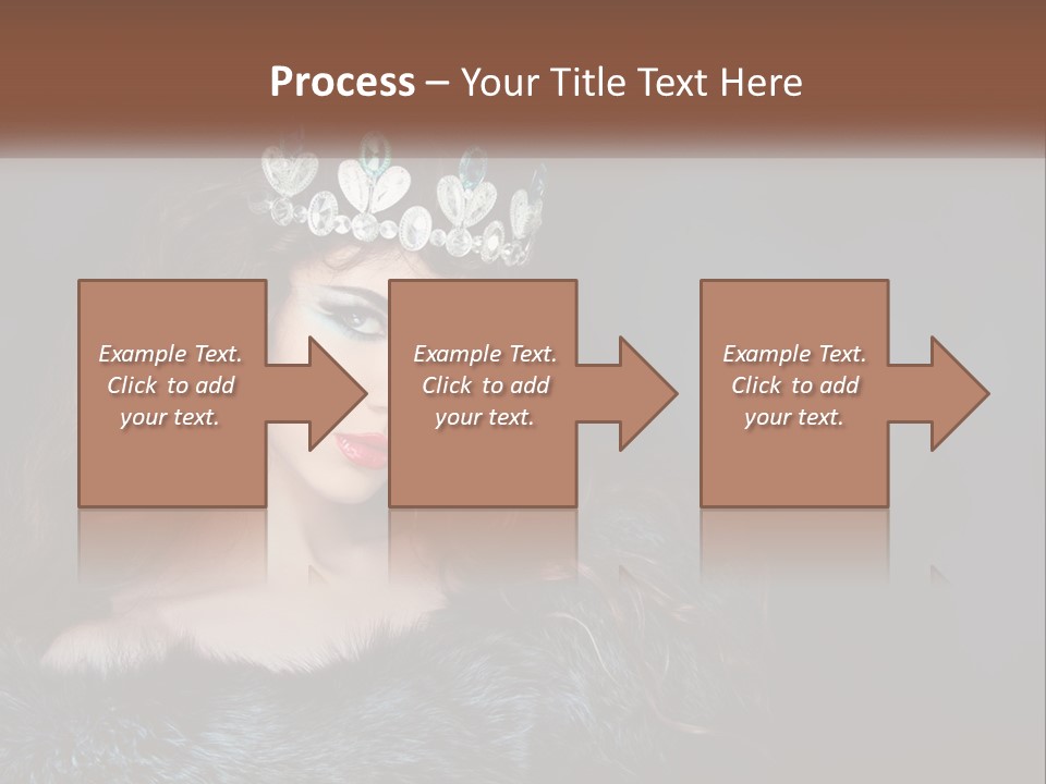 A Beautiful Woman Wearing A Tiara Powerpoint Template PowerPoint Template