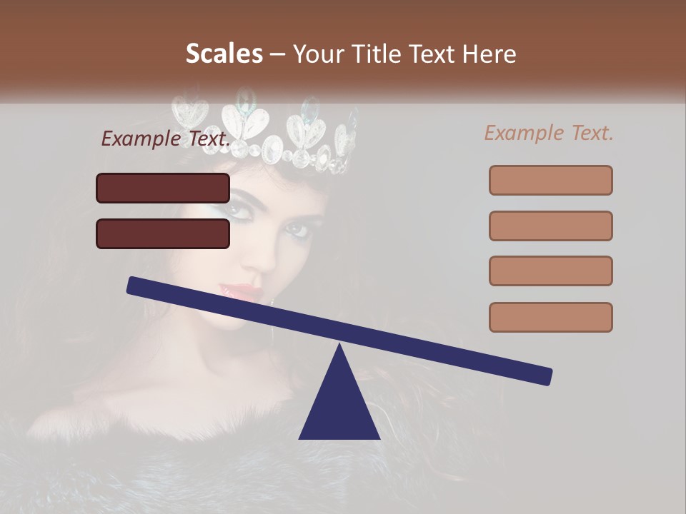 A Beautiful Woman Wearing A Tiara Powerpoint Template PowerPoint Template