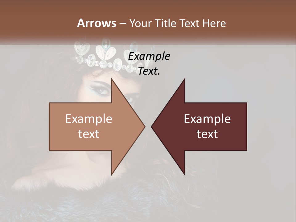 A Beautiful Woman Wearing A Tiara Powerpoint Template PowerPoint Template
