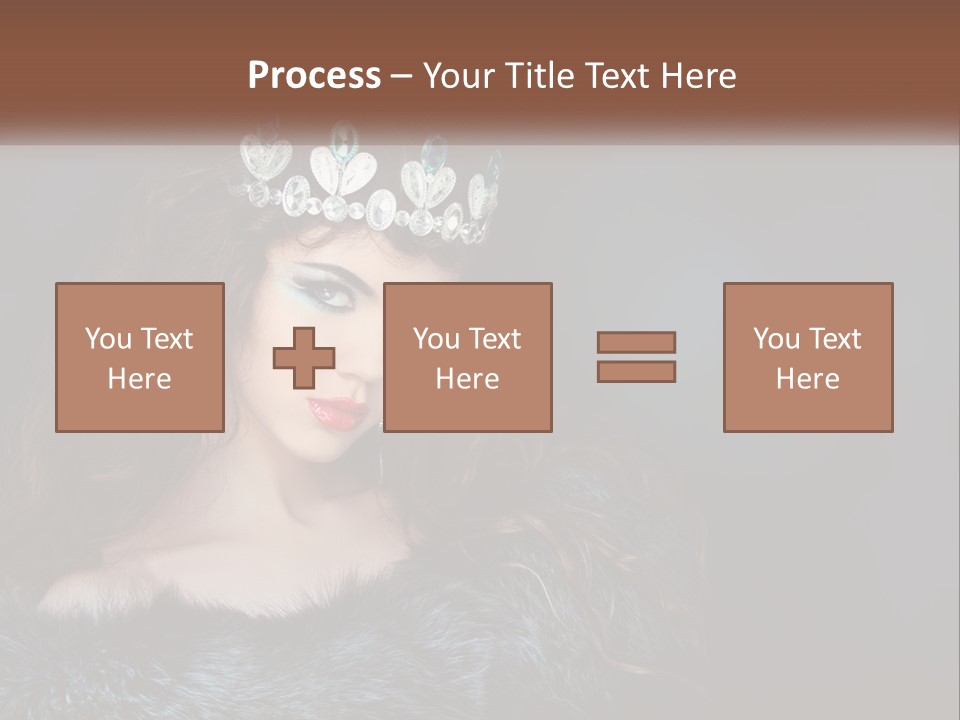 A Beautiful Woman Wearing A Tiara Powerpoint Template PowerPoint Template