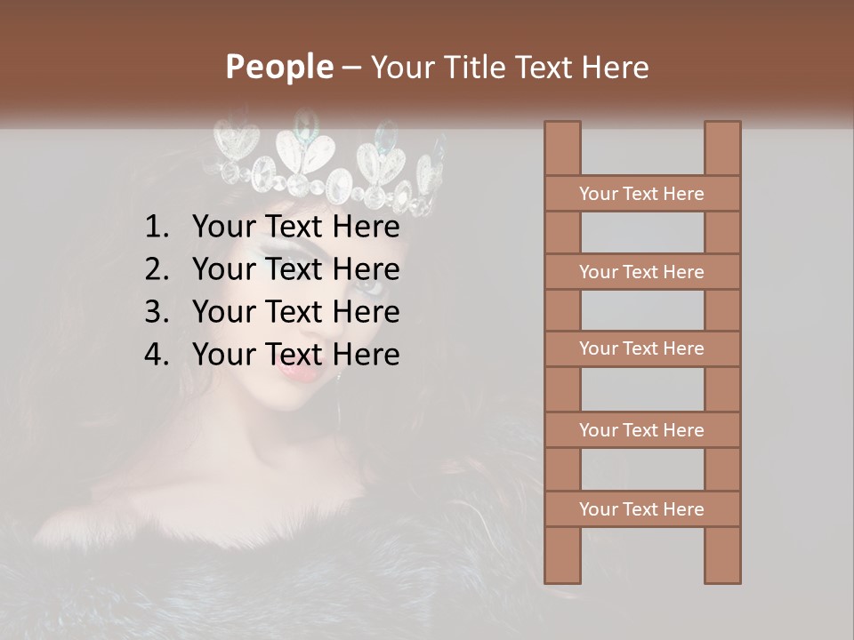 A Beautiful Woman Wearing A Tiara Powerpoint Template PowerPoint Template