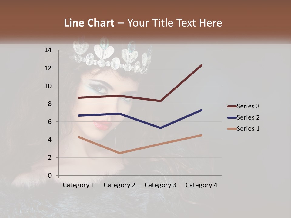 A Beautiful Woman Wearing A Tiara Powerpoint Template PowerPoint Template