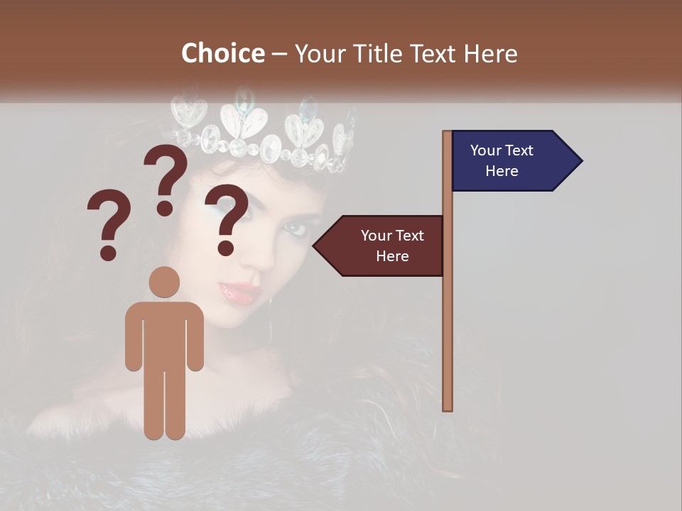 A Beautiful Woman Wearing A Tiara Powerpoint Template PowerPoint Template