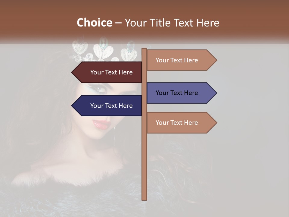 A Beautiful Woman Wearing A Tiara Powerpoint Template PowerPoint Template