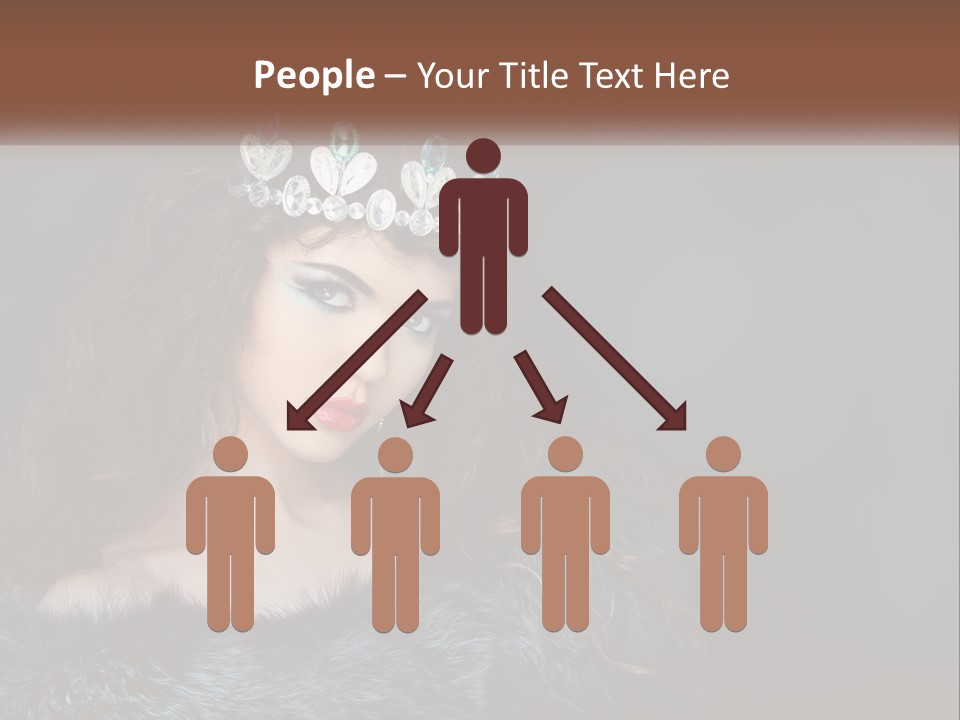 A Beautiful Woman Wearing A Tiara Powerpoint Template PowerPoint Template