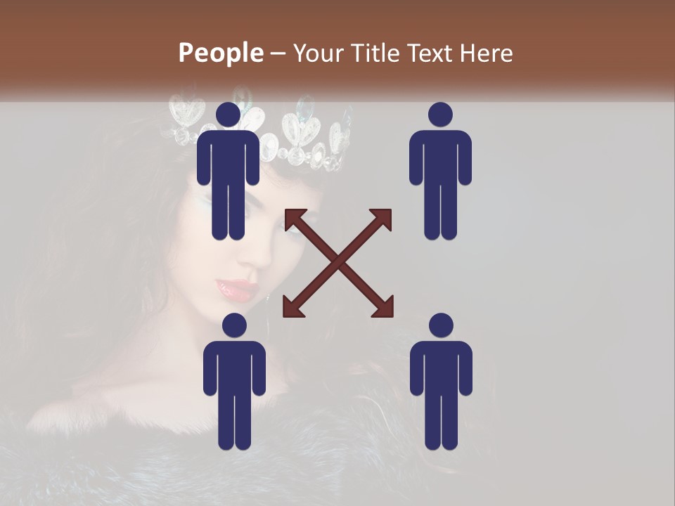 A Beautiful Woman Wearing A Tiara Powerpoint Template PowerPoint Template