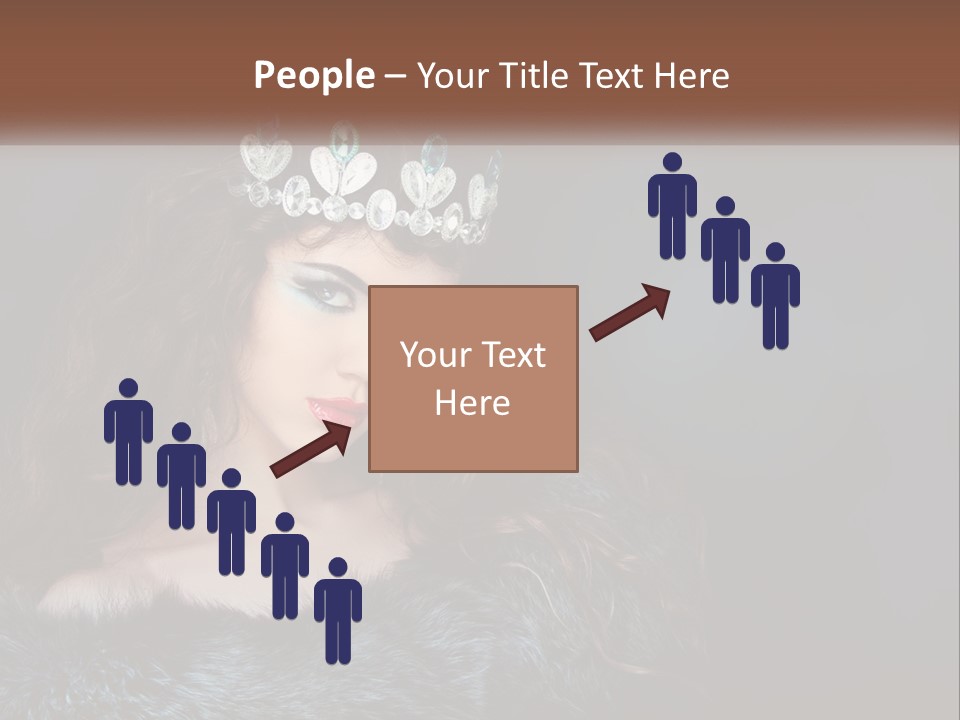 A Beautiful Woman Wearing A Tiara Powerpoint Template PowerPoint Template