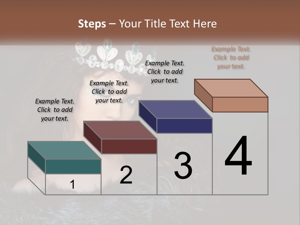 A Beautiful Woman Wearing A Tiara Powerpoint Template PowerPoint Template