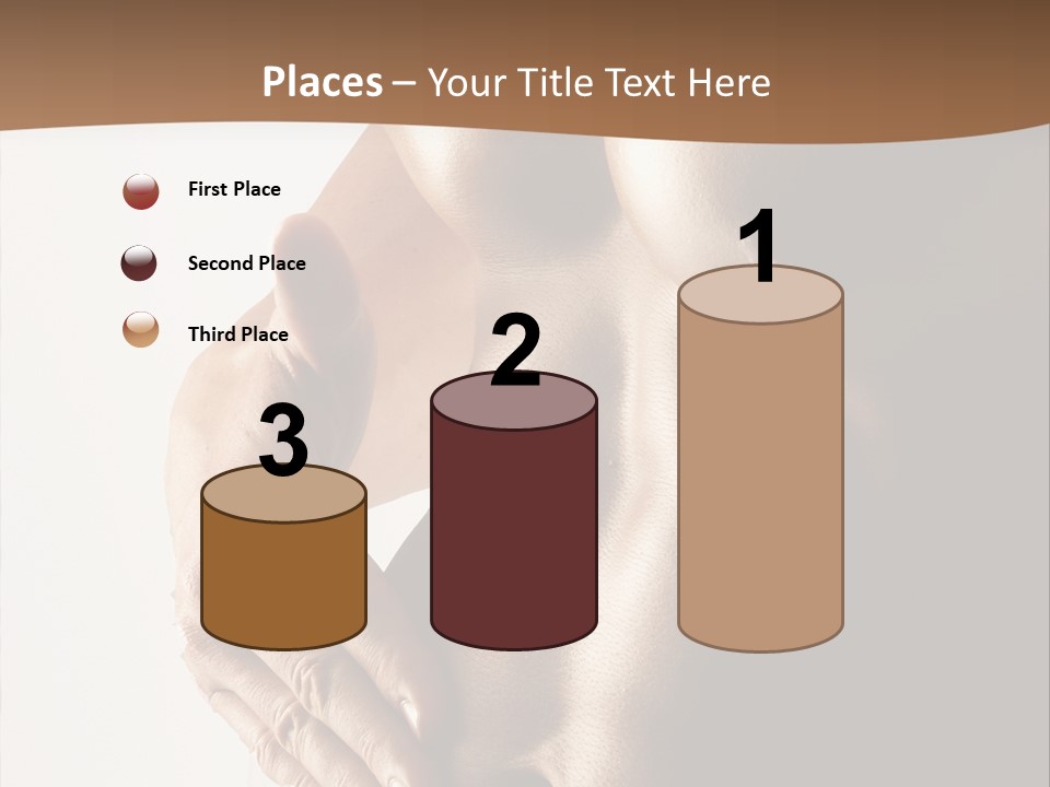 A Man With No Shirt Holding His Hand On His Chest PowerPoint Template