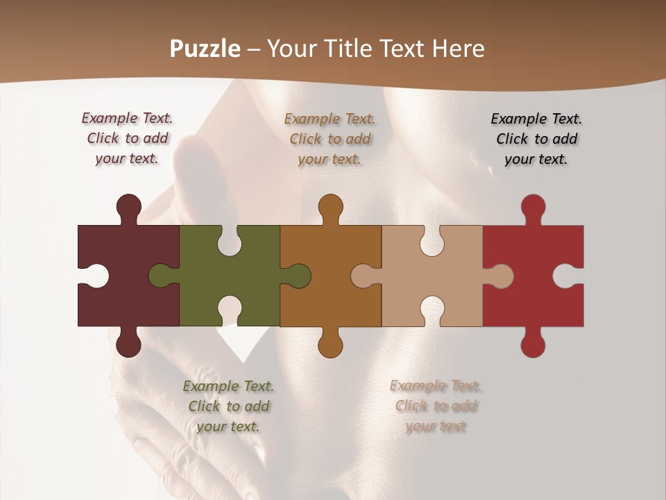 A Man With No Shirt Holding His Hand On His Chest PowerPoint Template