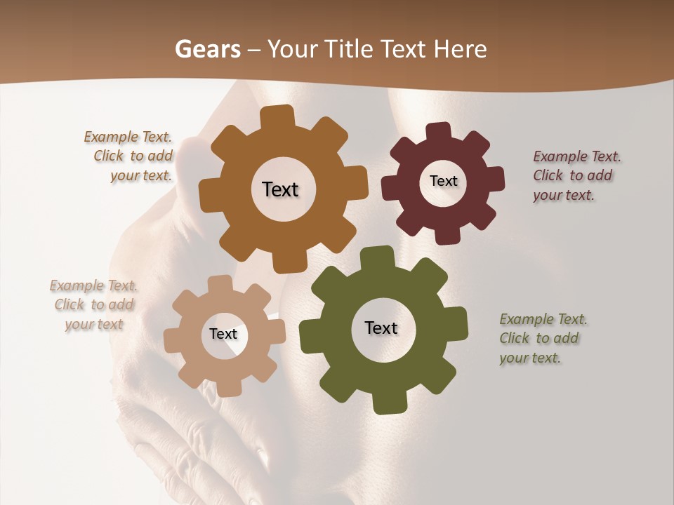 A Man With No Shirt Holding His Hand On His Chest PowerPoint Template