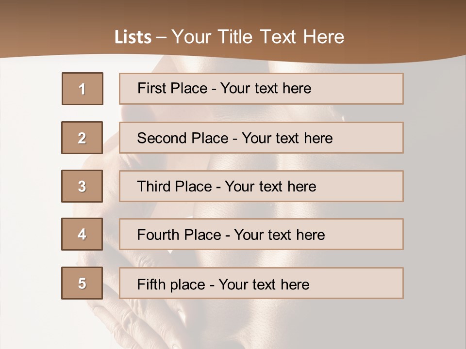 A Man With No Shirt Holding His Hand On His Chest PowerPoint Template