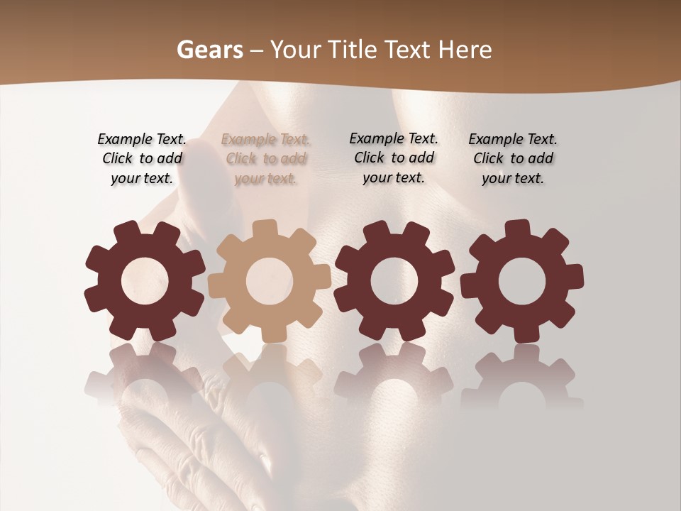 A Man With No Shirt Holding His Hand On His Chest PowerPoint Template