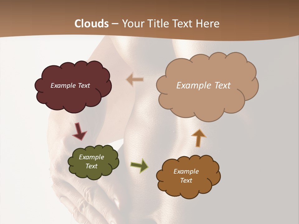 A Man With No Shirt Holding His Hand On His Chest PowerPoint Template