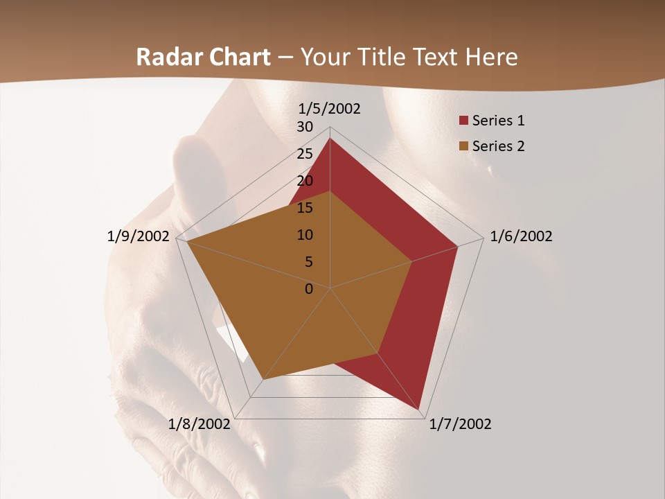 A Man With No Shirt Holding His Hand On His Chest PowerPoint Template