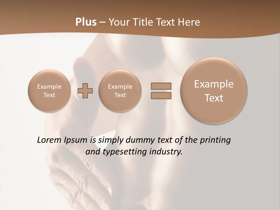 A Man With No Shirt Holding His Hand On His Chest PowerPoint Template