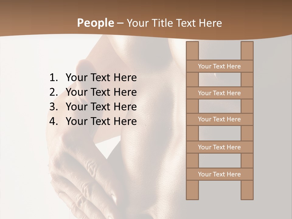 A Man With No Shirt Holding His Hand On His Chest PowerPoint Template