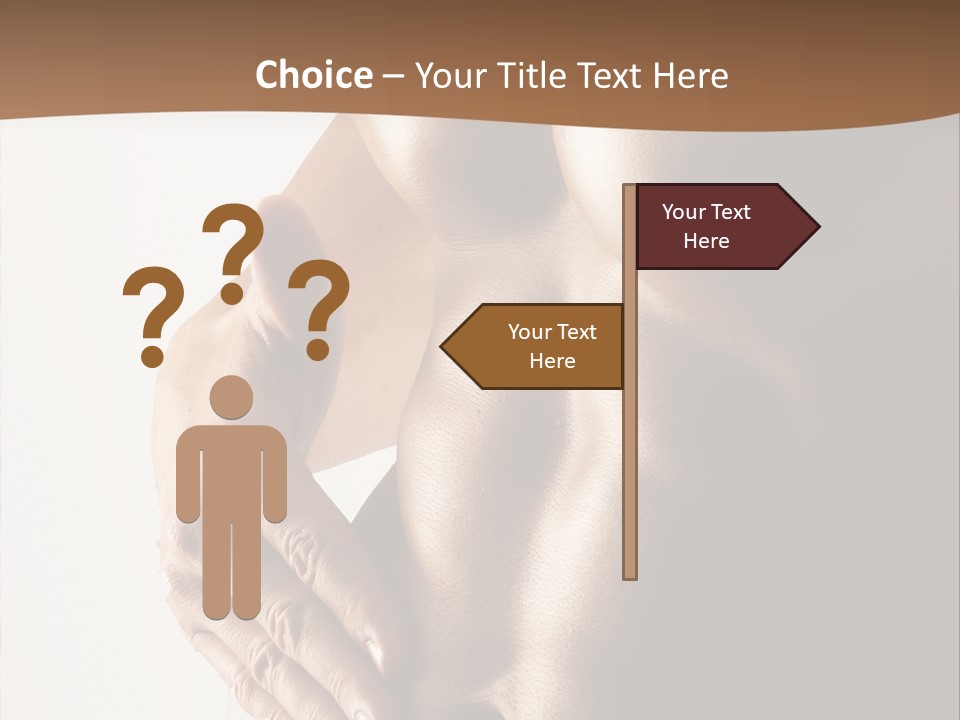 A Man With No Shirt Holding His Hand On His Chest PowerPoint Template