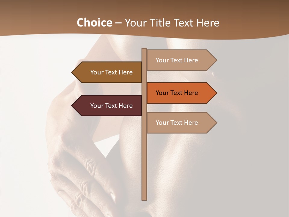 A Man With No Shirt Holding His Hand On His Chest PowerPoint Template