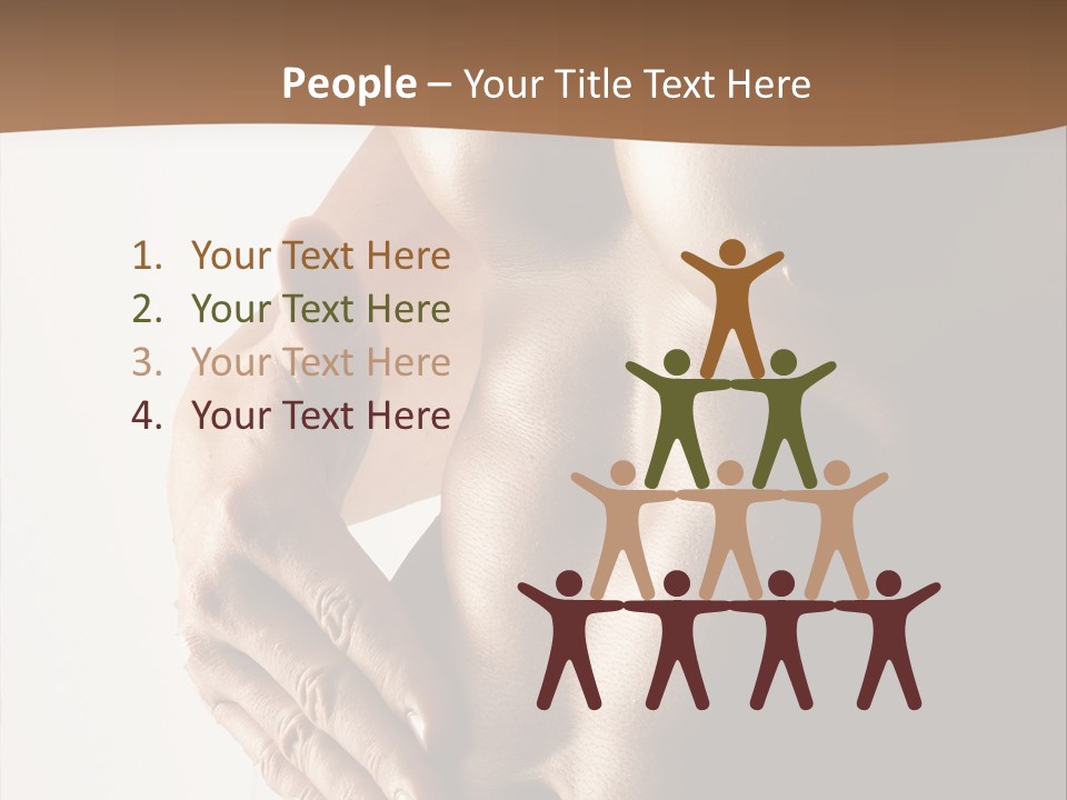 A Man With No Shirt Holding His Hand On His Chest PowerPoint Template