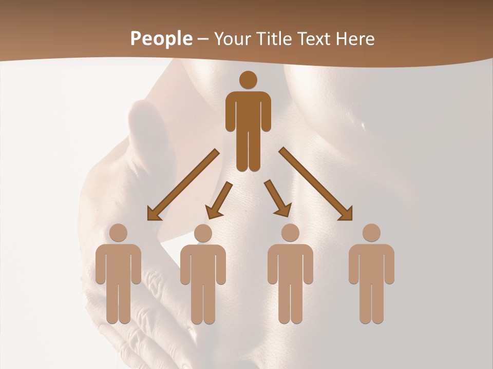 A Man With No Shirt Holding His Hand On His Chest PowerPoint Template