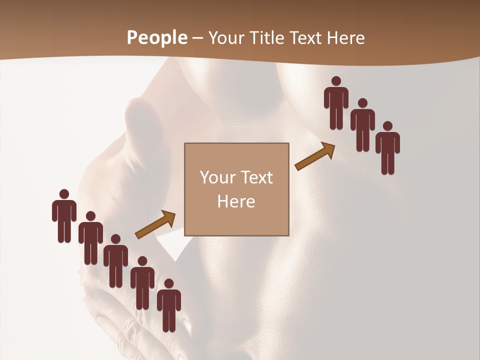 A Man With No Shirt Holding His Hand On His Chest PowerPoint Template