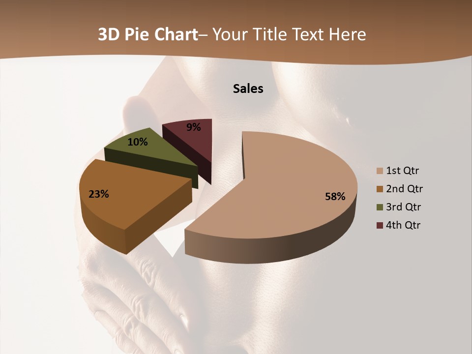 A Man With No Shirt Holding His Hand On His Chest PowerPoint Template
