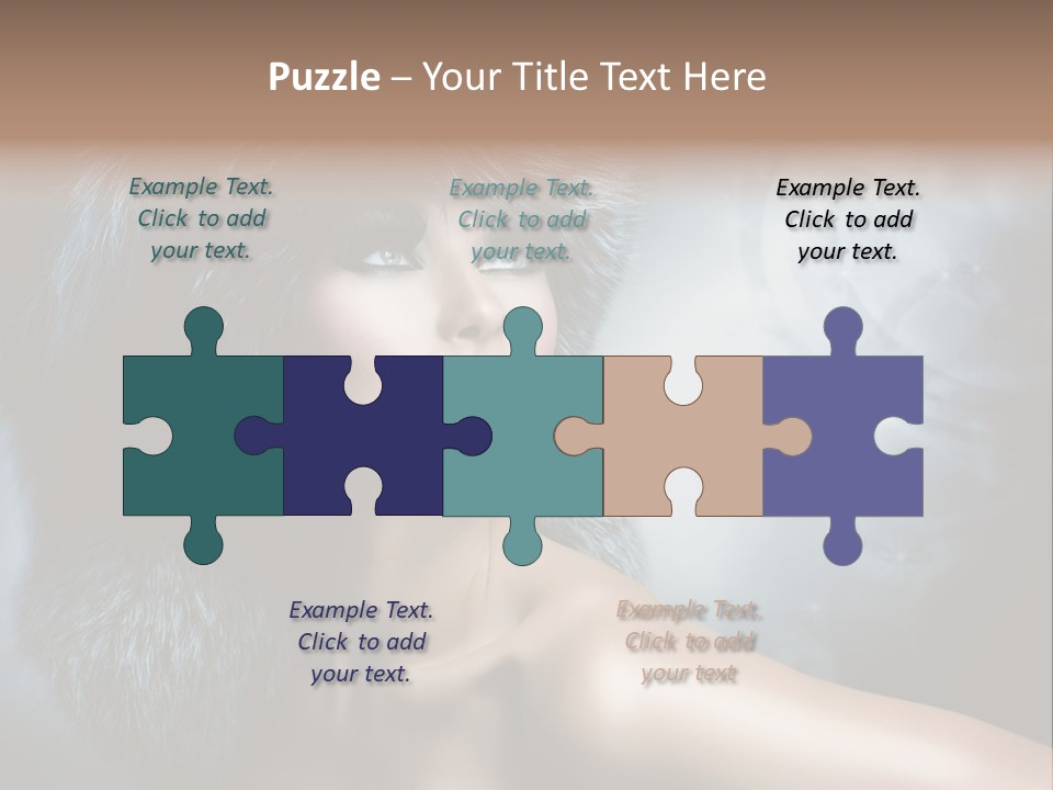 A Woman Wearing A Fur Hat Powerpoint Template PowerPoint Template