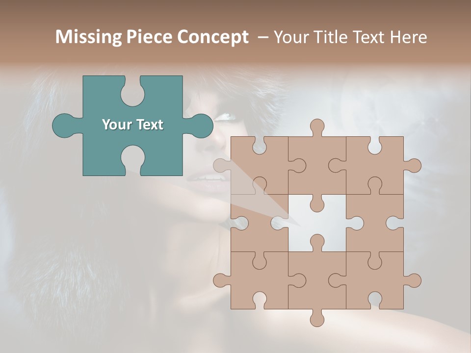 A Woman Wearing A Fur Hat Powerpoint Template PowerPoint Template