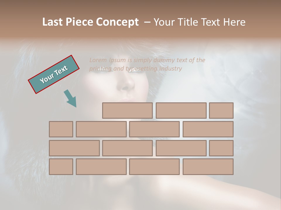 A Woman Wearing A Fur Hat Powerpoint Template PowerPoint Template