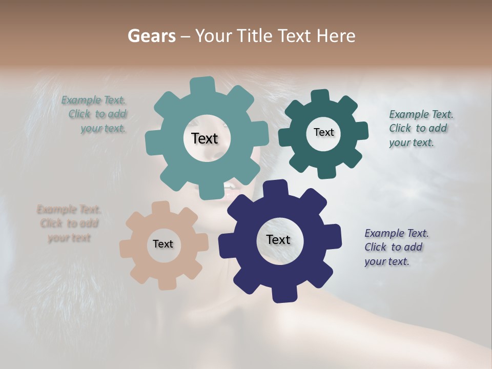 A Woman Wearing A Fur Hat Powerpoint Template PowerPoint Template