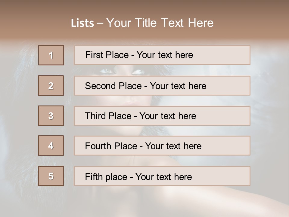 A Woman Wearing A Fur Hat Powerpoint Template PowerPoint Template