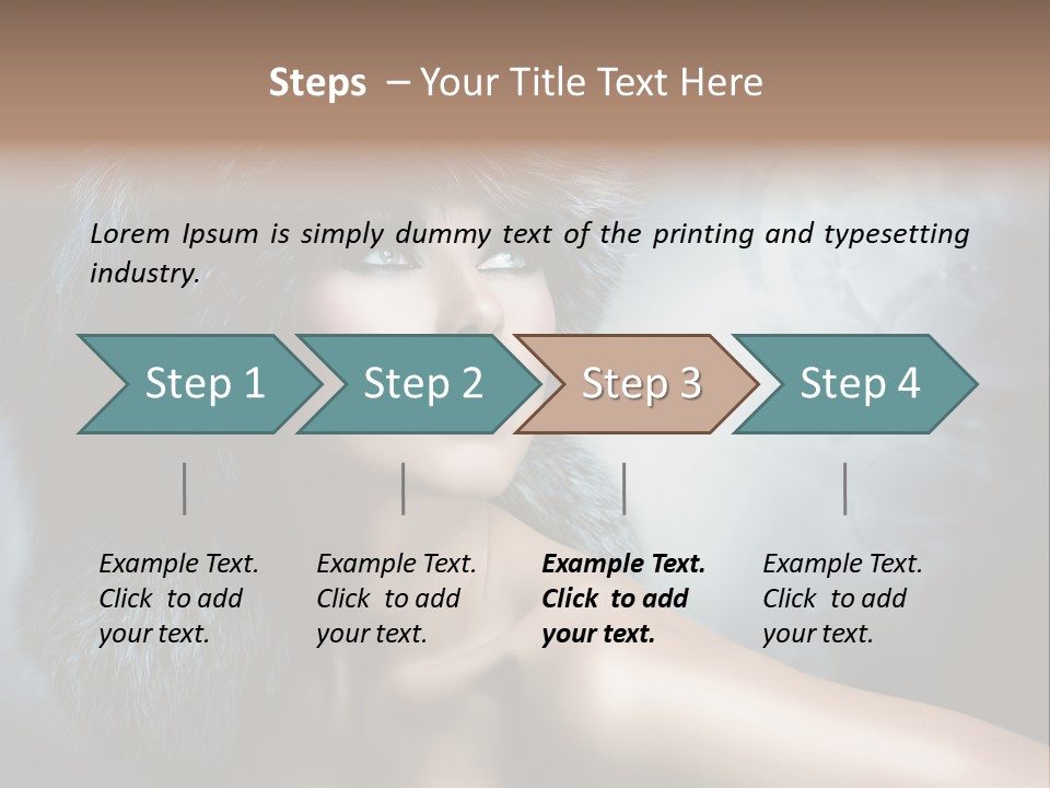 A Woman Wearing A Fur Hat Powerpoint Template PowerPoint Template