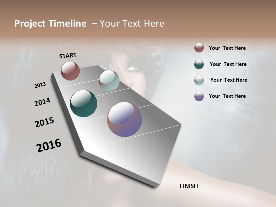 A Woman Wearing A Fur Hat Powerpoint Template PowerPoint Template