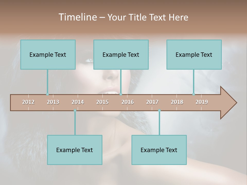 A Woman Wearing A Fur Hat Powerpoint Template PowerPoint Template