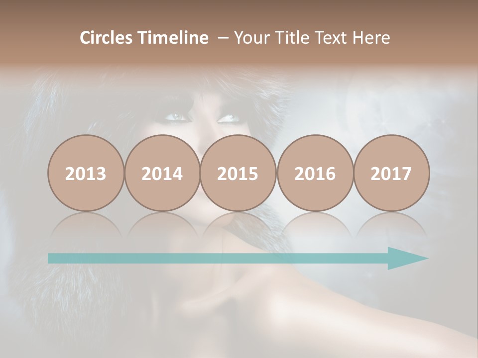 A Woman Wearing A Fur Hat Powerpoint Template PowerPoint Template