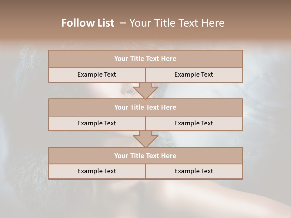 A Woman Wearing A Fur Hat Powerpoint Template PowerPoint Template