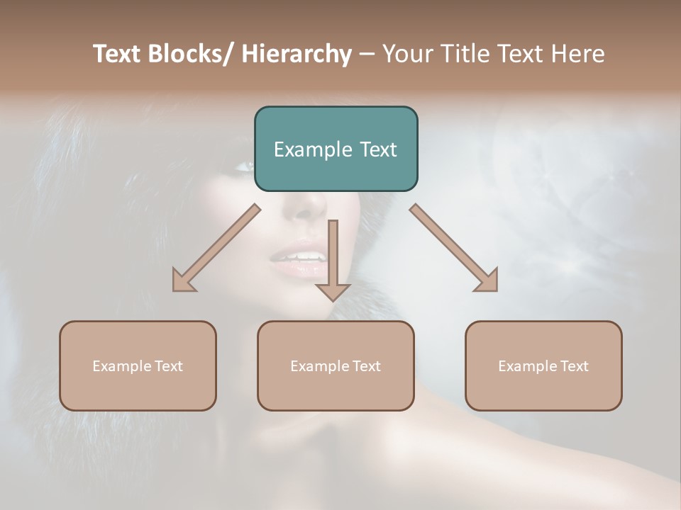 A Woman Wearing A Fur Hat Powerpoint Template PowerPoint Template