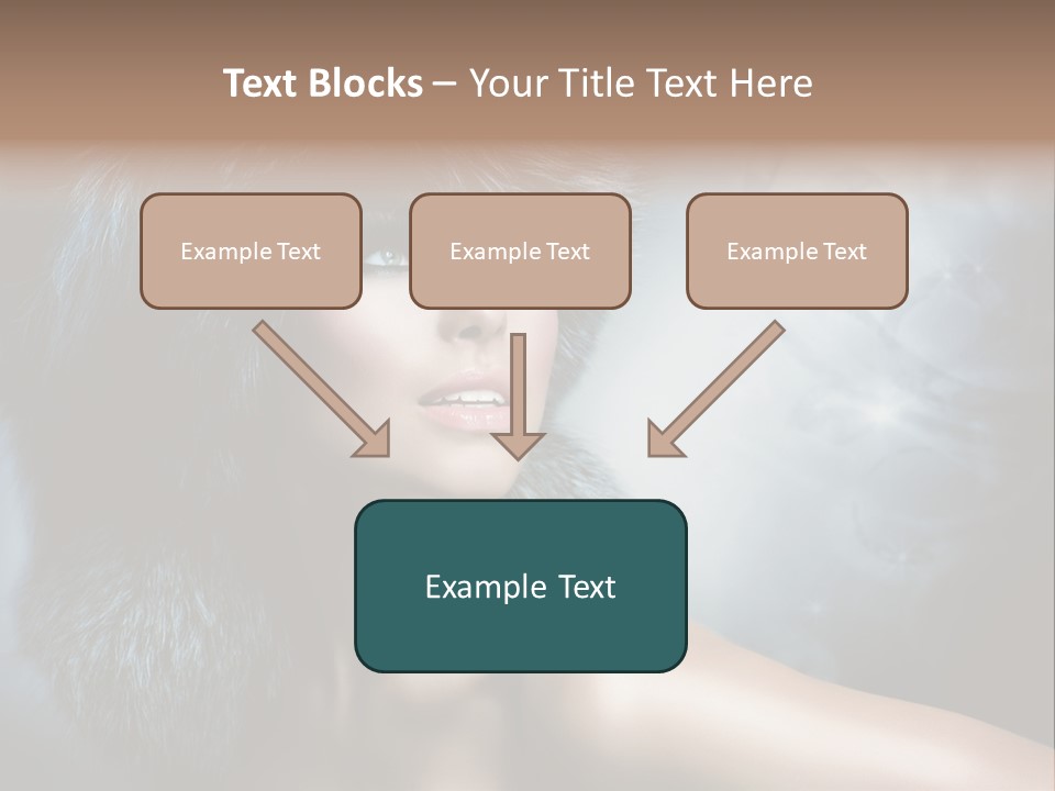 A Woman Wearing A Fur Hat Powerpoint Template PowerPoint Template