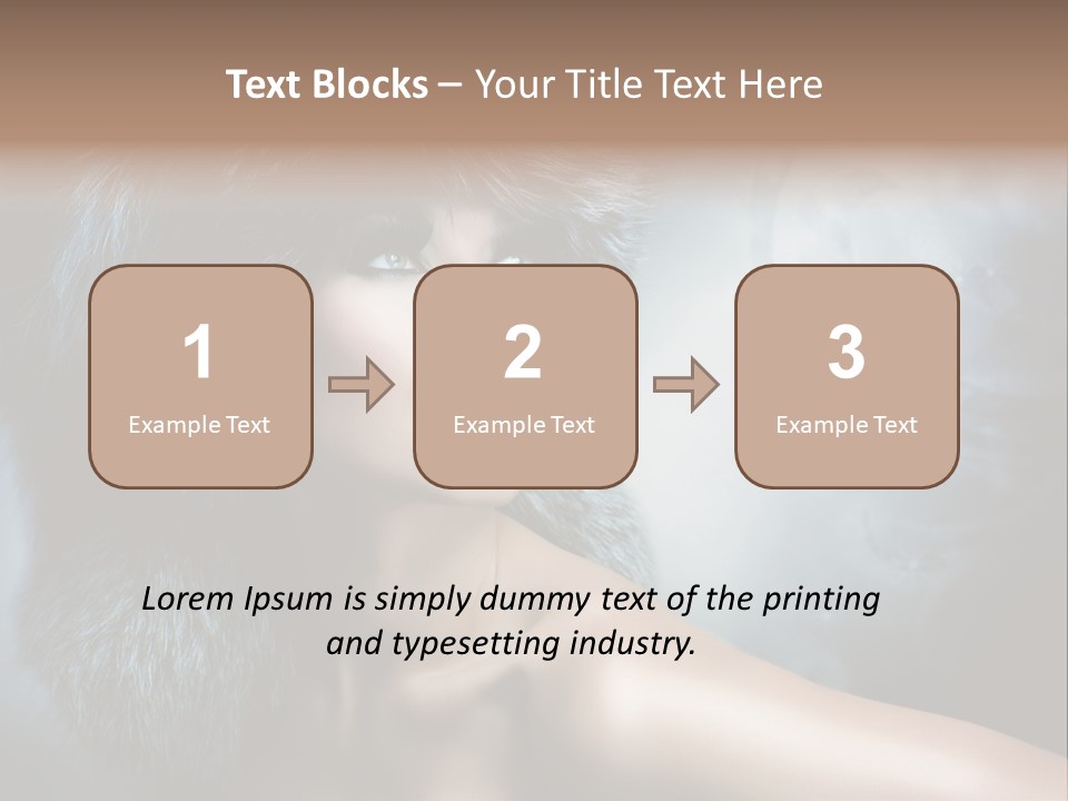 A Woman Wearing A Fur Hat Powerpoint Template PowerPoint Template