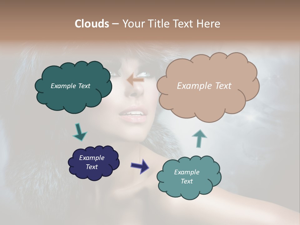 A Woman Wearing A Fur Hat Powerpoint Template PowerPoint Template