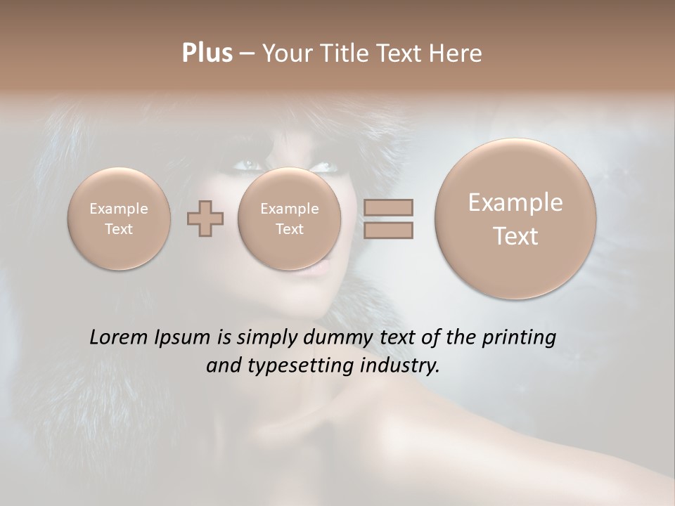 A Woman Wearing A Fur Hat Powerpoint Template PowerPoint Template