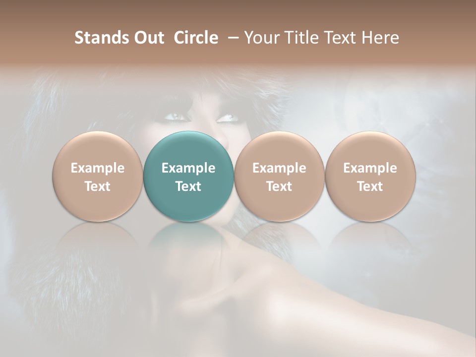 A Woman Wearing A Fur Hat Powerpoint Template PowerPoint Template