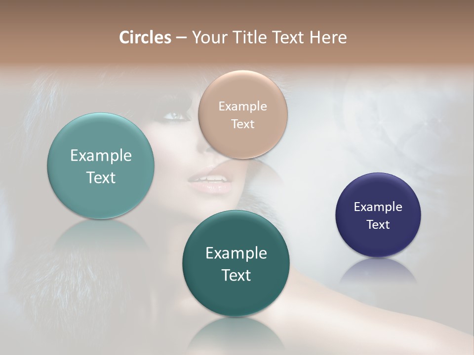 A Woman Wearing A Fur Hat Powerpoint Template PowerPoint Template